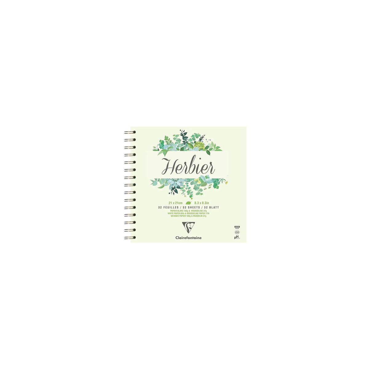 CLAIREFONTAINE Herbarium 180 g/m² 21 x 21 cm - 32 Blatt