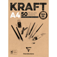 Clairefontaine Kraftpapier-Block geleimt – 120 g 50 Blatt A4