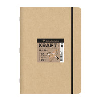 CLAIREFONTAINE Kraftpapier Skizzenblock 115 g/m² – A5 – A4, 20 Blatt