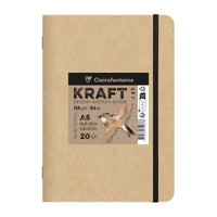 CLAIREFONTAINE Kraftpapier Skizzenblock 115 g/m² – A5 – A4, 20 Blatt