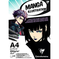 CLAIREFONTAINE Manga Illustration Papierblock 250 g/m² A5 – A3 - 20 Blatt