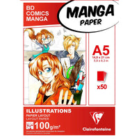 CLAIREFONTAINE Manga Layout Block 100 g/m² A5 – A3 - 50 Blatt