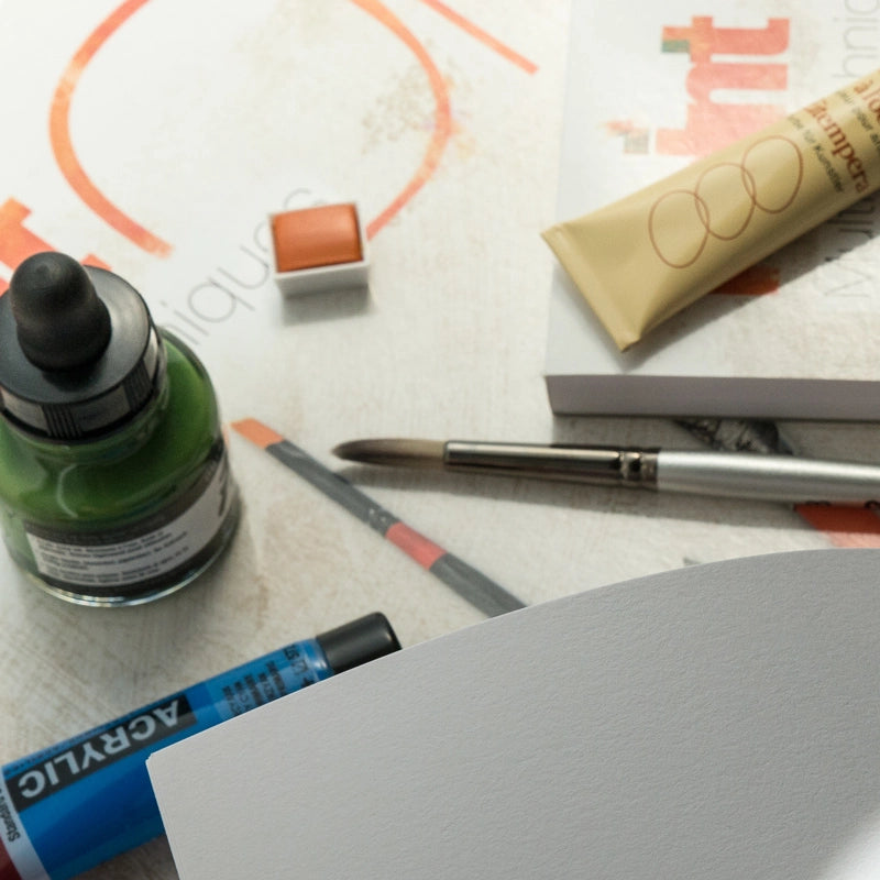 Clairefontaine Paint'On Mix Media Block 250 g 40 Blatt geleimt Extra White
