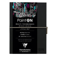 CLAIREFONTAINE Paint'On Mixed-Media-Block schwarz 250 g/m² A5 – 14 x 14 cm - 32 Blatt