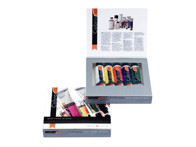 COBRA wasservermalbare Ölfarben Set 5x40ml | ARTMIE