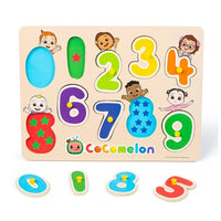 Cocomelon Holz-Steckpuzzle mit bunten Zahlen für Kinder | ARTMIE