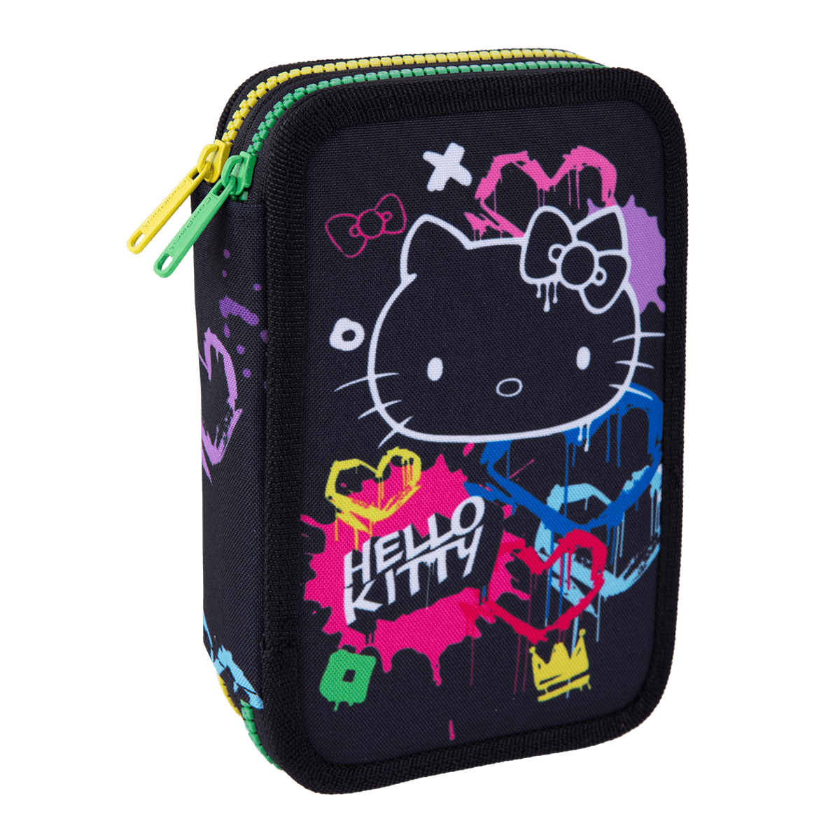 Colorino 2-stöckige gefüllte Federtasche Jumper 2 Hello Kitty – Hello Kitty Neonschwarz
