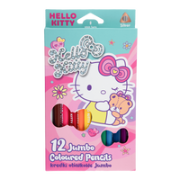 Colorino Buntstifte dreikantig JUMBO, Hello Kitty, 12 Farben