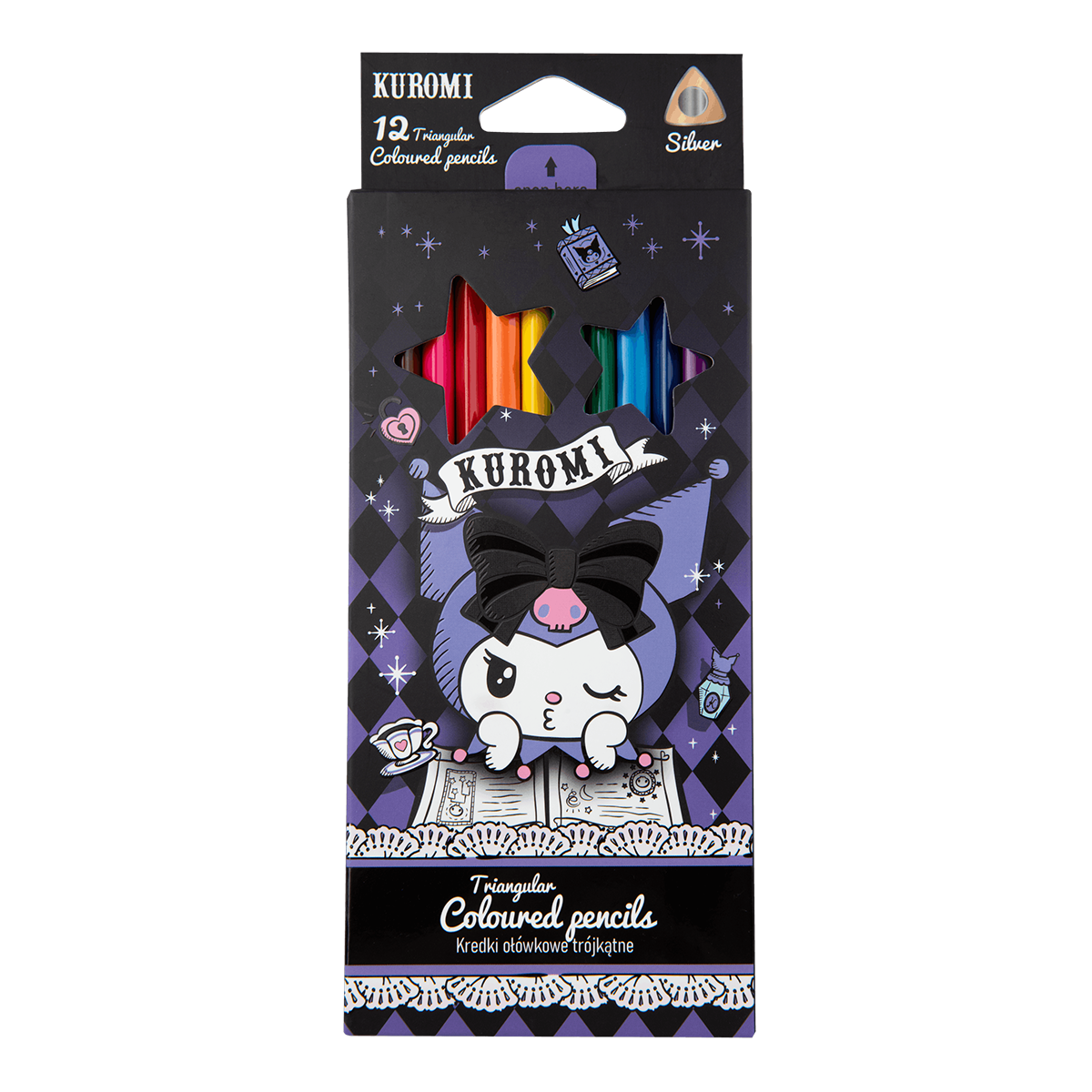 Colorino Dreikant-Buntstifte Kuromi, 12 Farben
