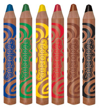 Colorino JUMBO Buntstifte rund mit Anspitzer – 6 Farben