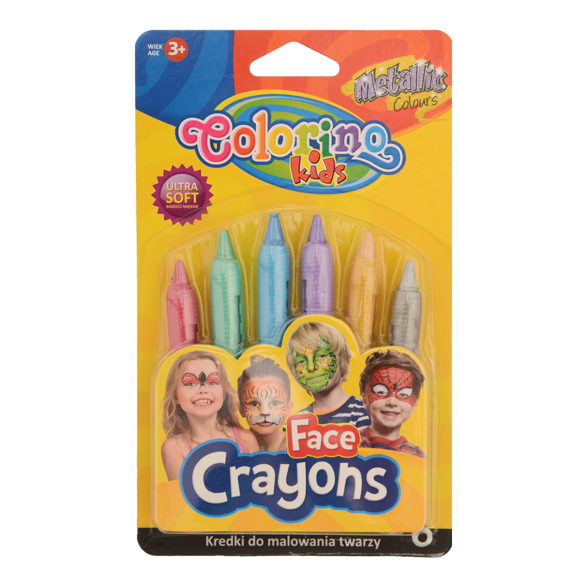 Colorino Metallic-Schminkstifte für das Gesicht, 6 Farben