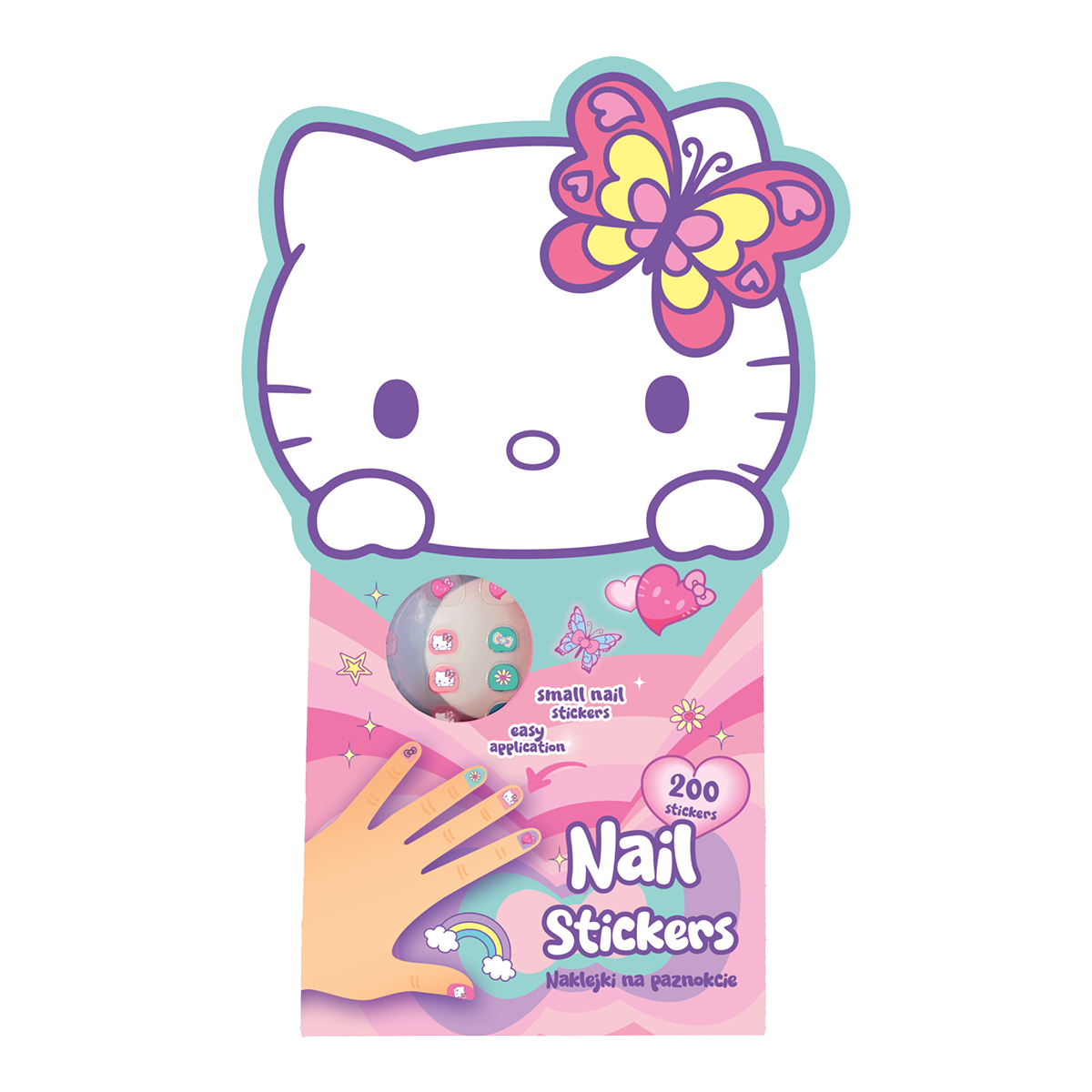 Colorino Nagelsticker Hello Kitty, 200 Stk., verschiedene Farben