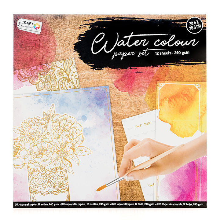 Craft Sensations Aquarellblock mit vorgedruckten Motiven für Aquarellmalerei | ARTMIE