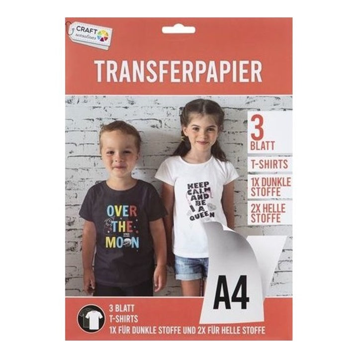 Craft Sensations Transferpapier für Textilien zum Bedrucken von T-Shirts | ARTMIE