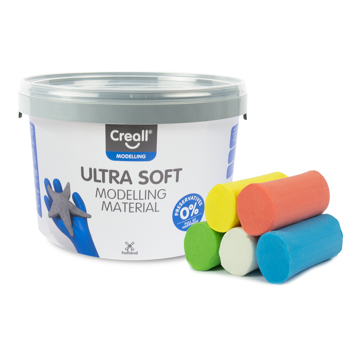 Creall Knete Ultra soft, 5 g, Dose, Farbmix