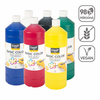 Creall Temperafarbe, 1 000 ml, verschiedene Farben – 6 ×