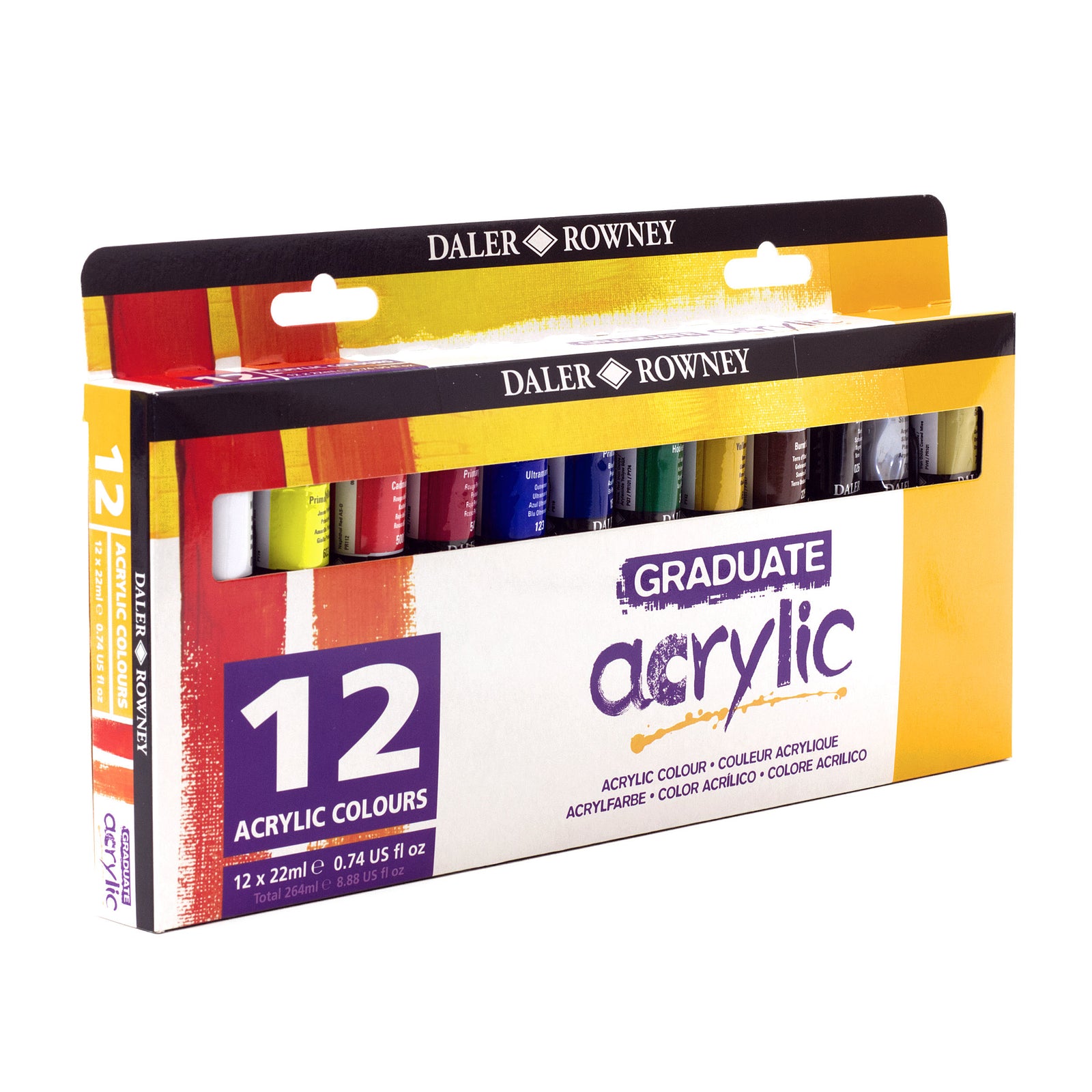 DALER ROWNEY Graduate Acrylfarben-Set 12 x 22 ml