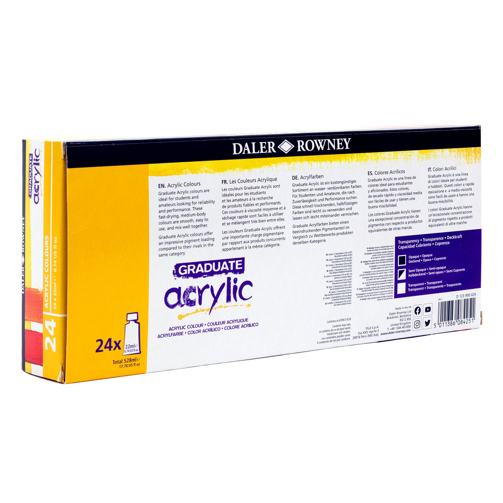 DALER ROWNEY Graduate Acrylfarben-Set 24 x 22 ml