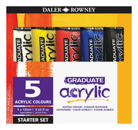 DALER ROWNEY Graduate Acrylfarben-Set 5 x 120 ml