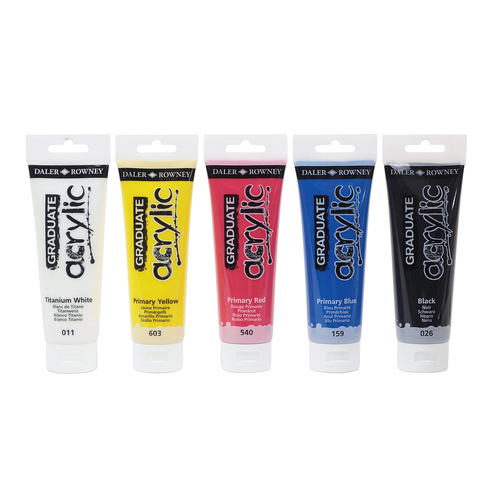 DALER ROWNEY Graduate Acrylfarben-Set 5 x 120 ml