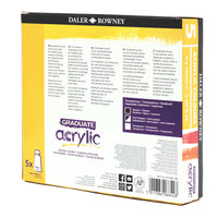 DALER ROWNEY Graduate Acrylfarben-Set 5 x 120 ml