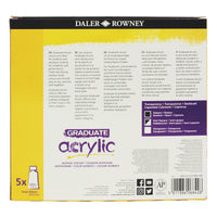 DALER ROWNEY Graduate Acrylfarben-Set 5 x 120 ml