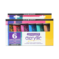 DALER ROWNEY D&R Graduate Metallic-Acrylfarben-Set 6 x 75 ml