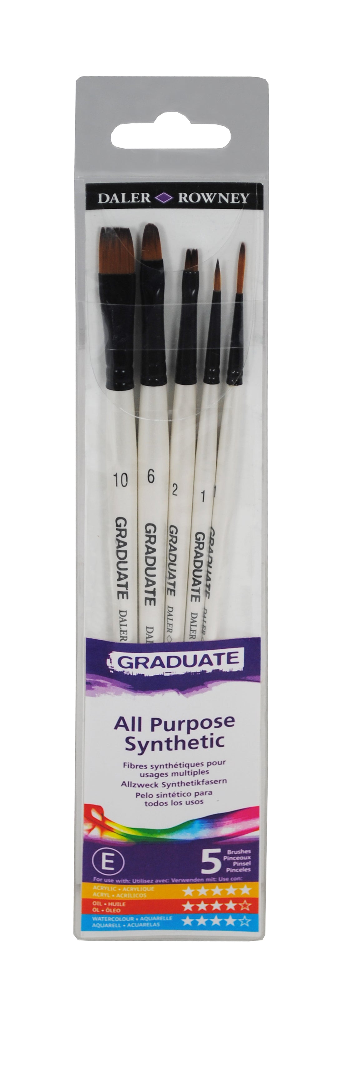 Universal-Synthetikpinsel-Set DALER ROWNEY Graduate – 5-tlg.