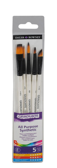DALER ROWNEY Graduate Universal-Synthetikpinsel-Set – 5 Stück