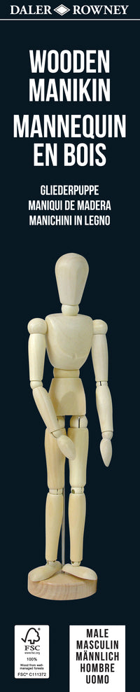 Gliederpuppe Junge aus Holz DALER ROWNEY 30 cm