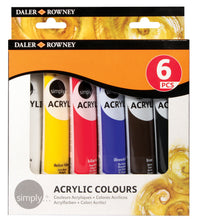 DALER ROWNEY D&R Simply Acrylfarben-Set 6 x 75 ml