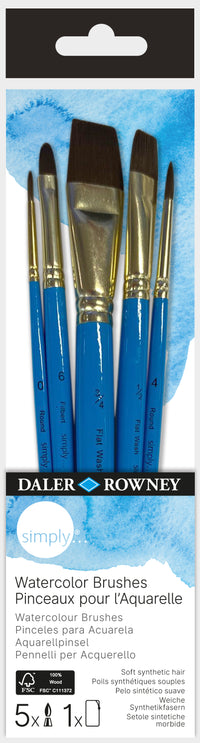 DALER ROWNEY Simply Aquarellpinsel-Set - 5 Stk.