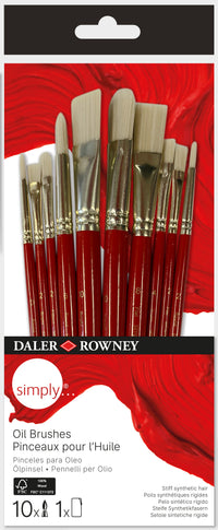 DALER ROWNEY Simply Ölmalpinsel-Set 10-tlg.