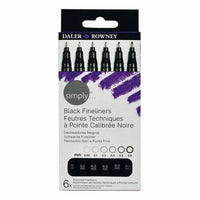 DALER ROWNEY D&R Simply Fineliner-Set 0,05 bis 0,8 mm