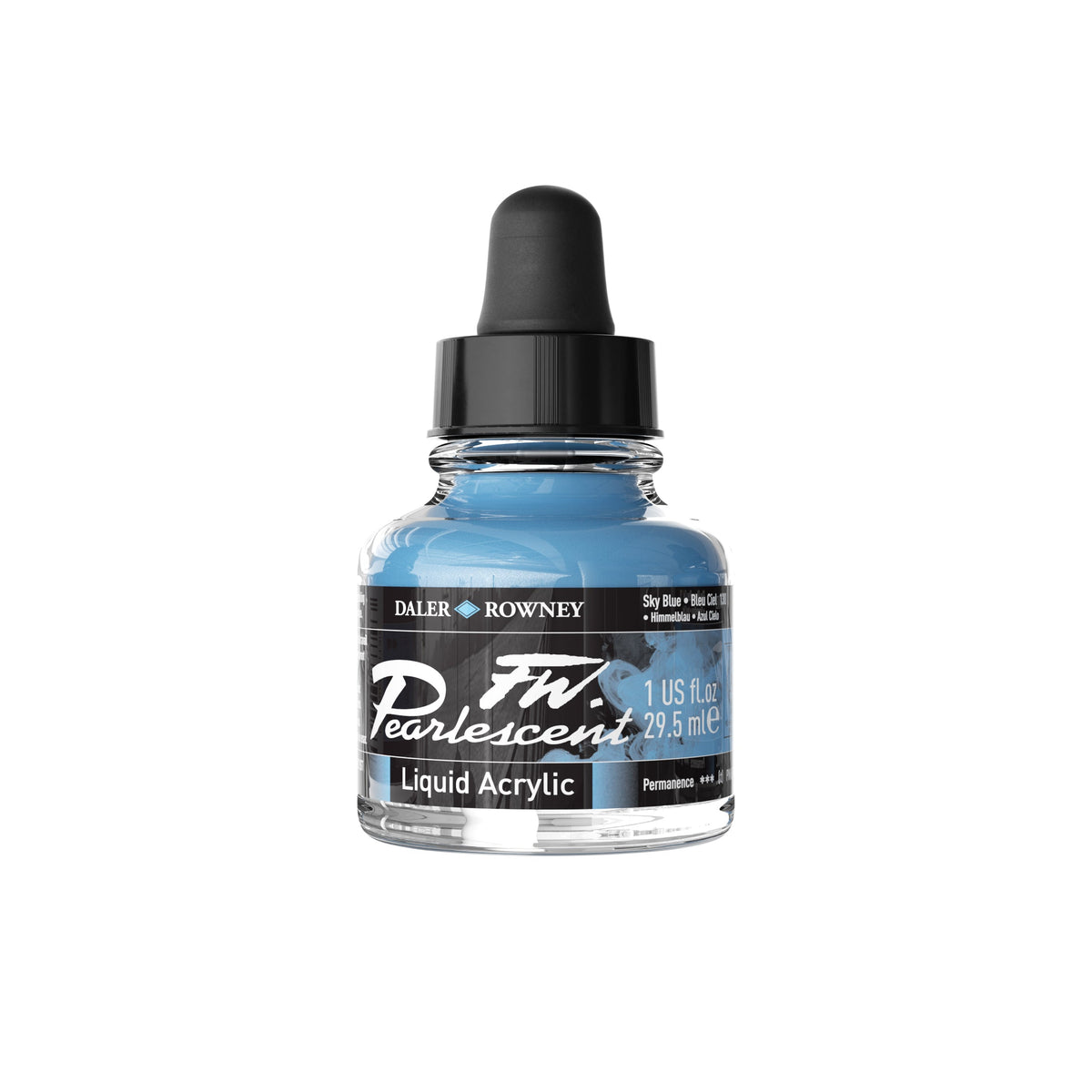 DALER ROWNEY FW Pearlescent Acryltinte 29,5 ml – Himmelblau