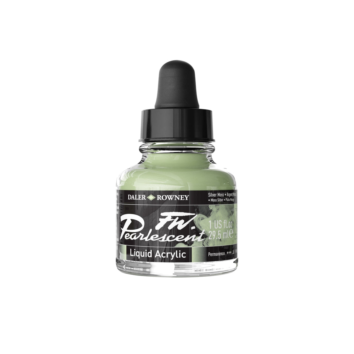 DALER ROWNEY FW Pearlescent Acryltinte 29,5 ml – Silbermoos