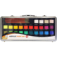 DALER ROWNEY Simply Acrylfarben-Set 40-tlg. im Metallkoffer