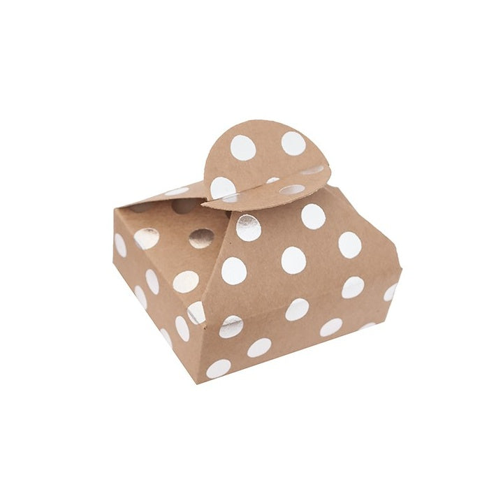 Geschenkboxen mit Silbermuster 6x7,5x2,5 cm – 4 Stk. | verschiedene Motive | Bodky