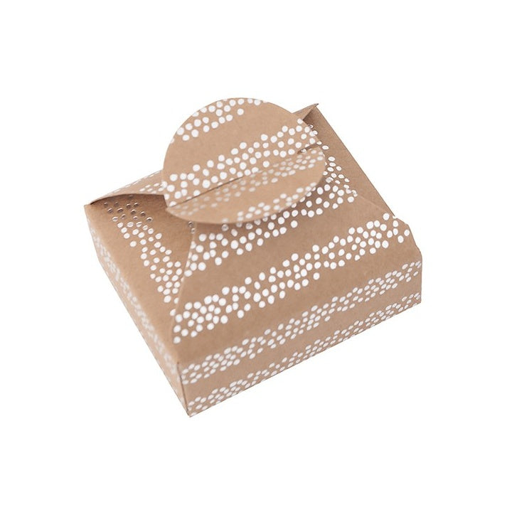 Geschenkboxen mit Silbermuster 6x7,5x2,5 cm – 4 Stk. | verschiedene Motive | Pruhy