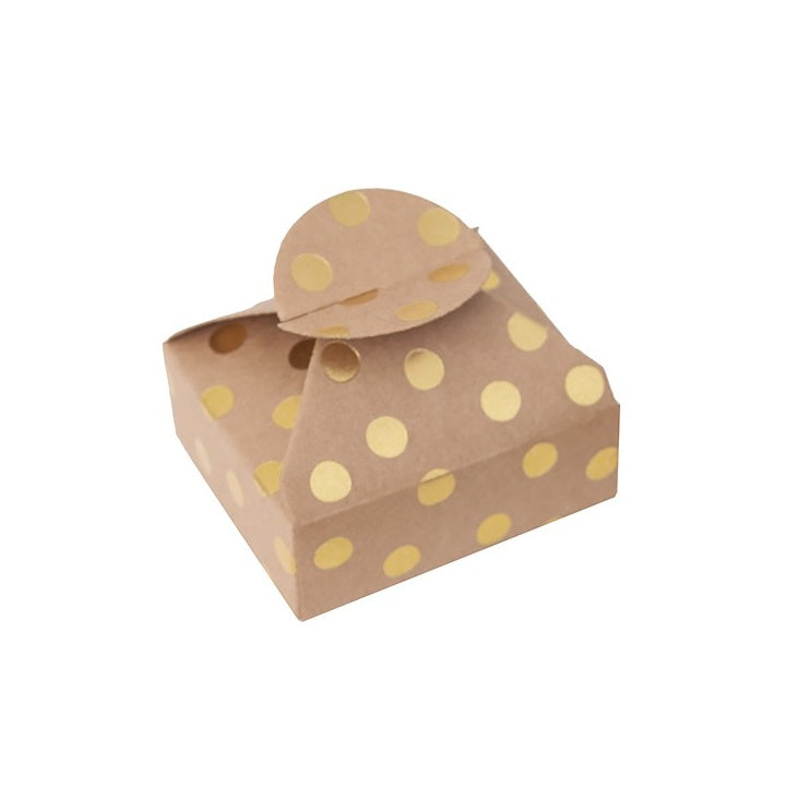 Geschenkboxen mit Gold-Muster 6x7,5x2,5 cm – 4 Stk. | verschiedene Motive | Bodky