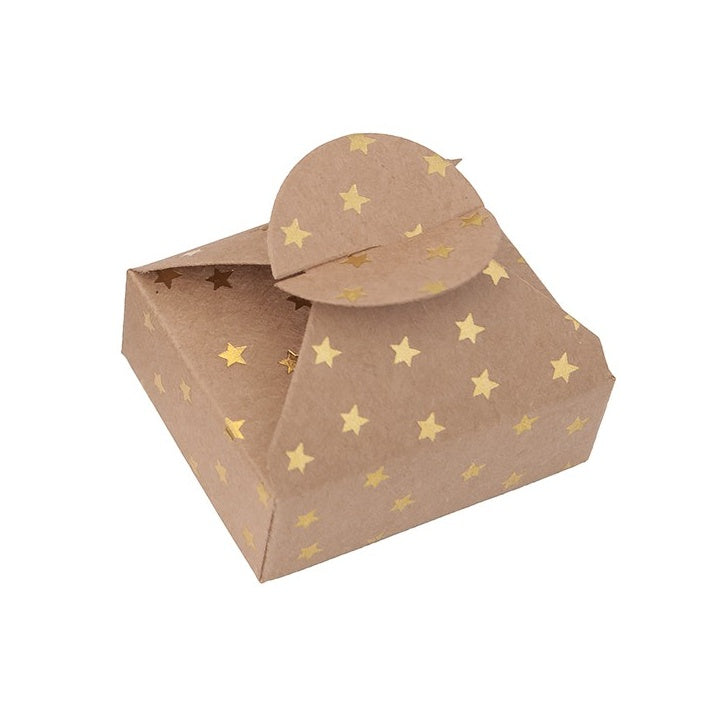 Geschenkboxen mit Gold-Muster 6x7,5x2,5 cm – 4 Stk. | verschiedene Motive | Hviezdy