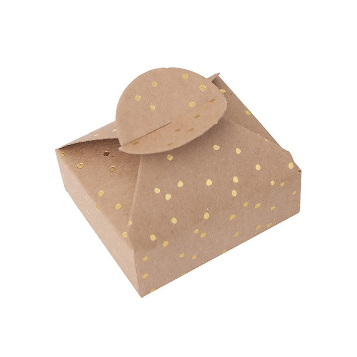 Geschenkboxen mit Gold-Muster 6x7,5x2,5 cm – 4 Stk. | verschiedene Motive | Mini bodky