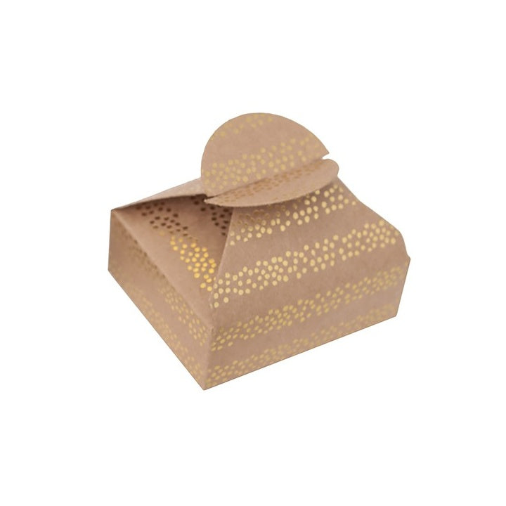 Geschenkboxen mit Gold-Muster 6x7,5x2,5 cm – 4 Stk. | verschiedene Motive | Pruhy