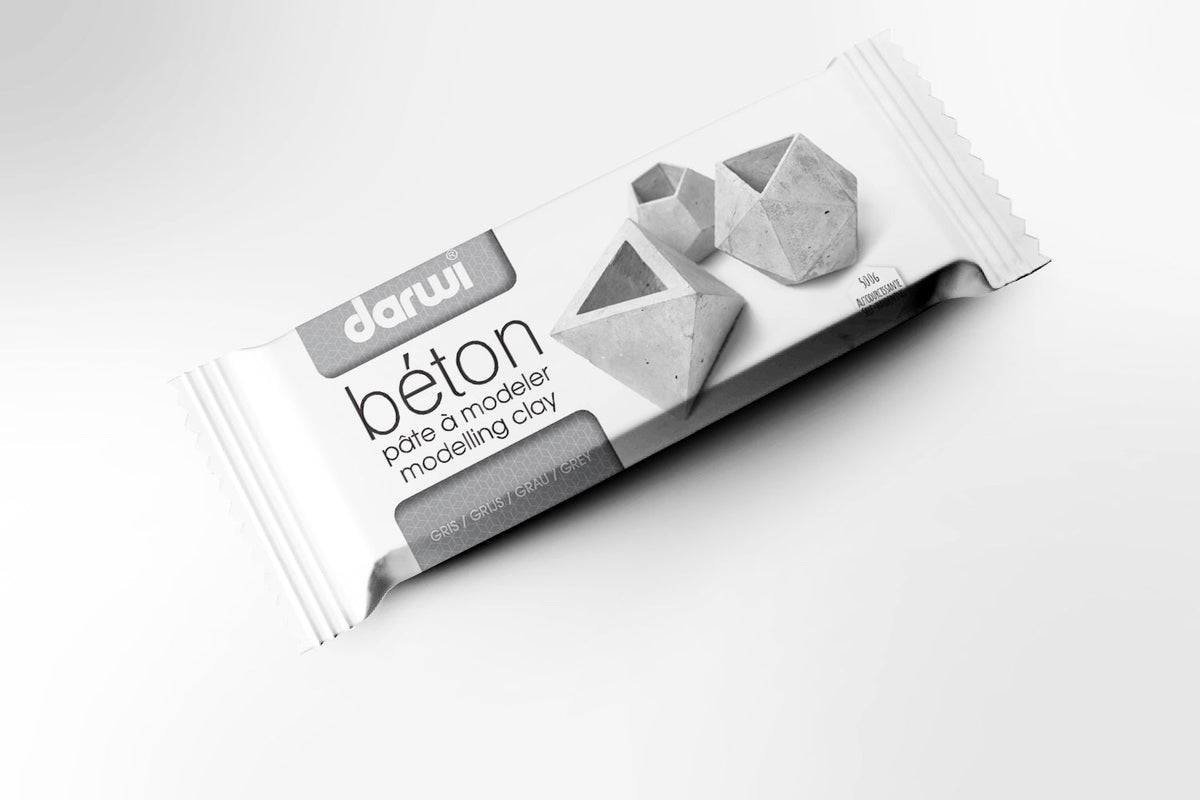 DARWI lufthärtende Modelliermasse Betonoptik 500 g
