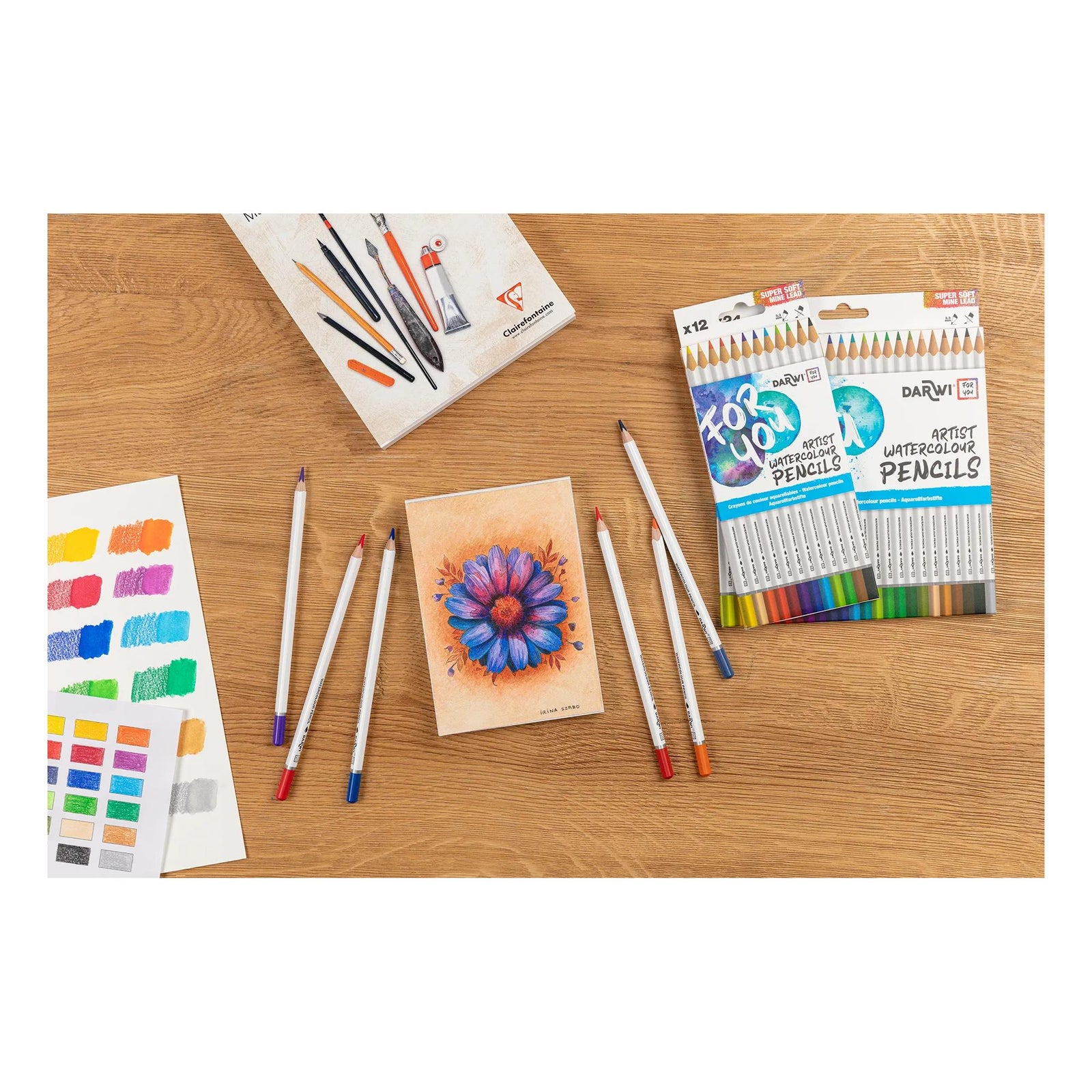 Aquarellstifte-Set DARWI - 12 Stk.