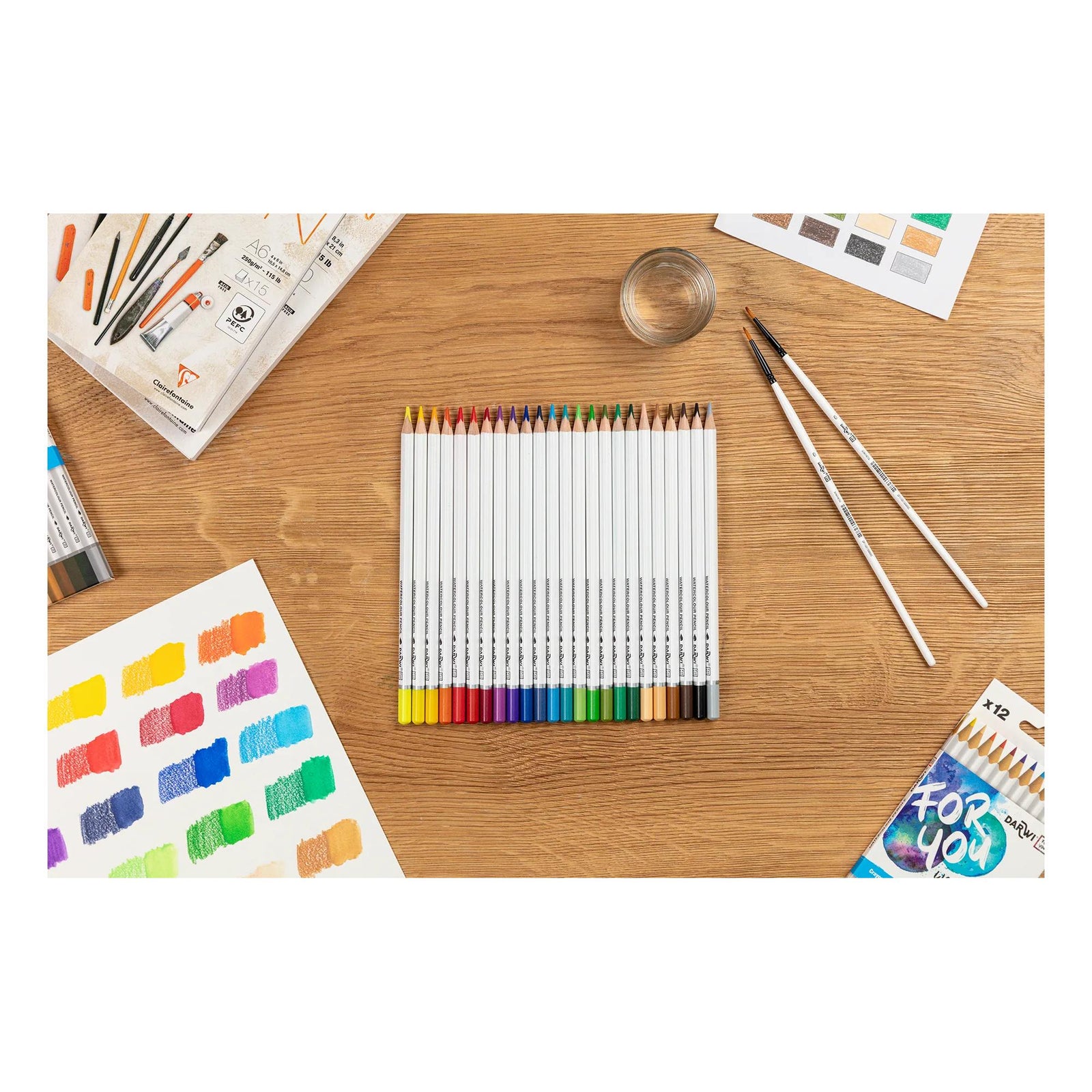 Aquarellstifte-Set DARWI - 12 Stk.
