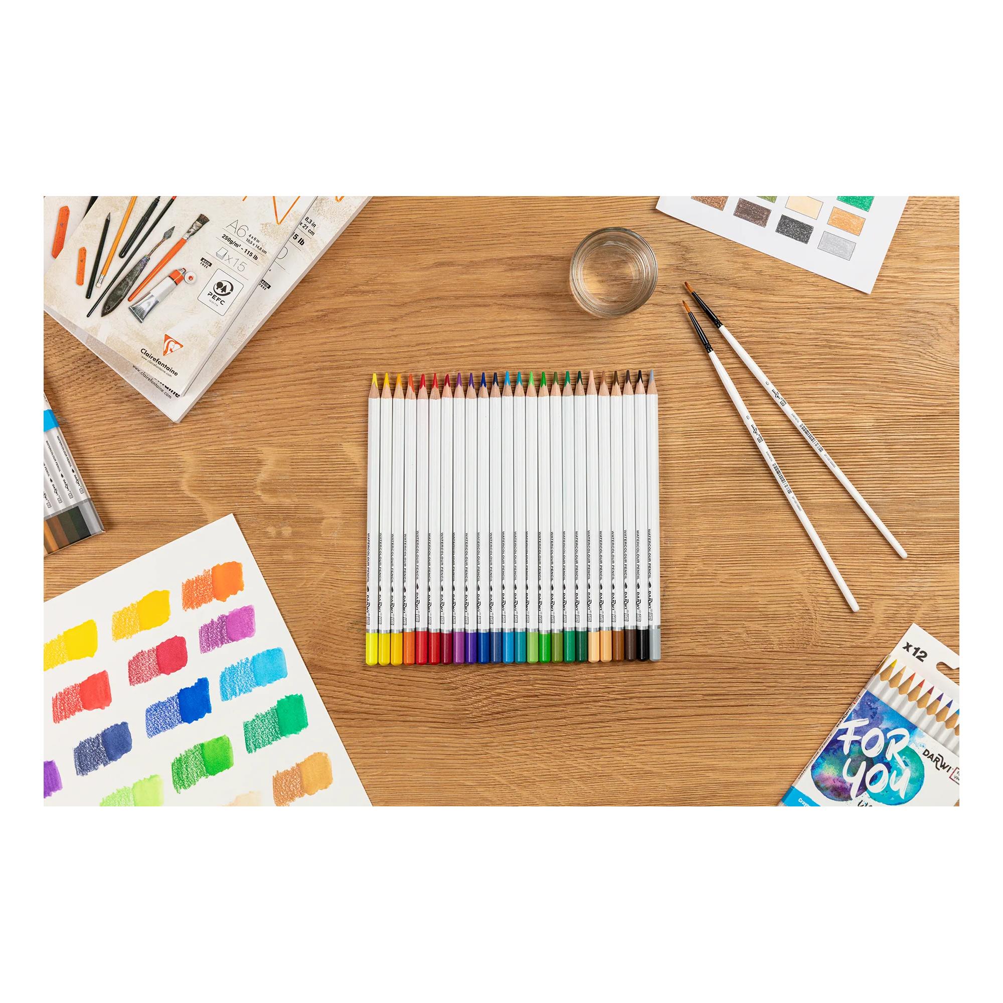 Aquarellstifte-Set DARWI - 12 Stk.