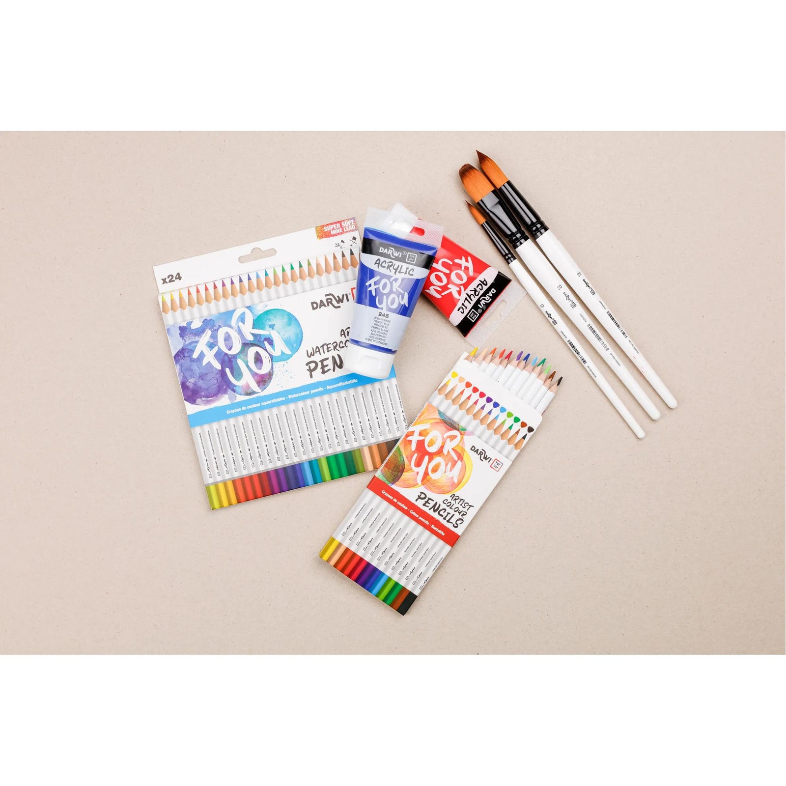 Aquarellstifte-Set DARWI - 12 Stk.