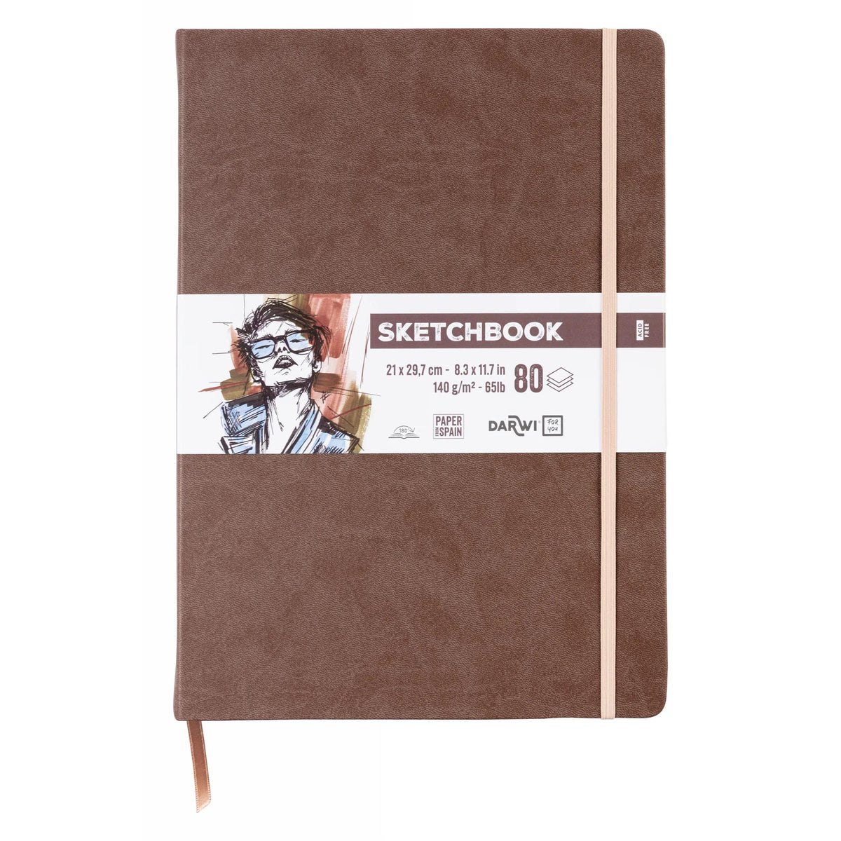 Skizzenbuch DARWI Brown A4 140 g/m² 80 Blatt