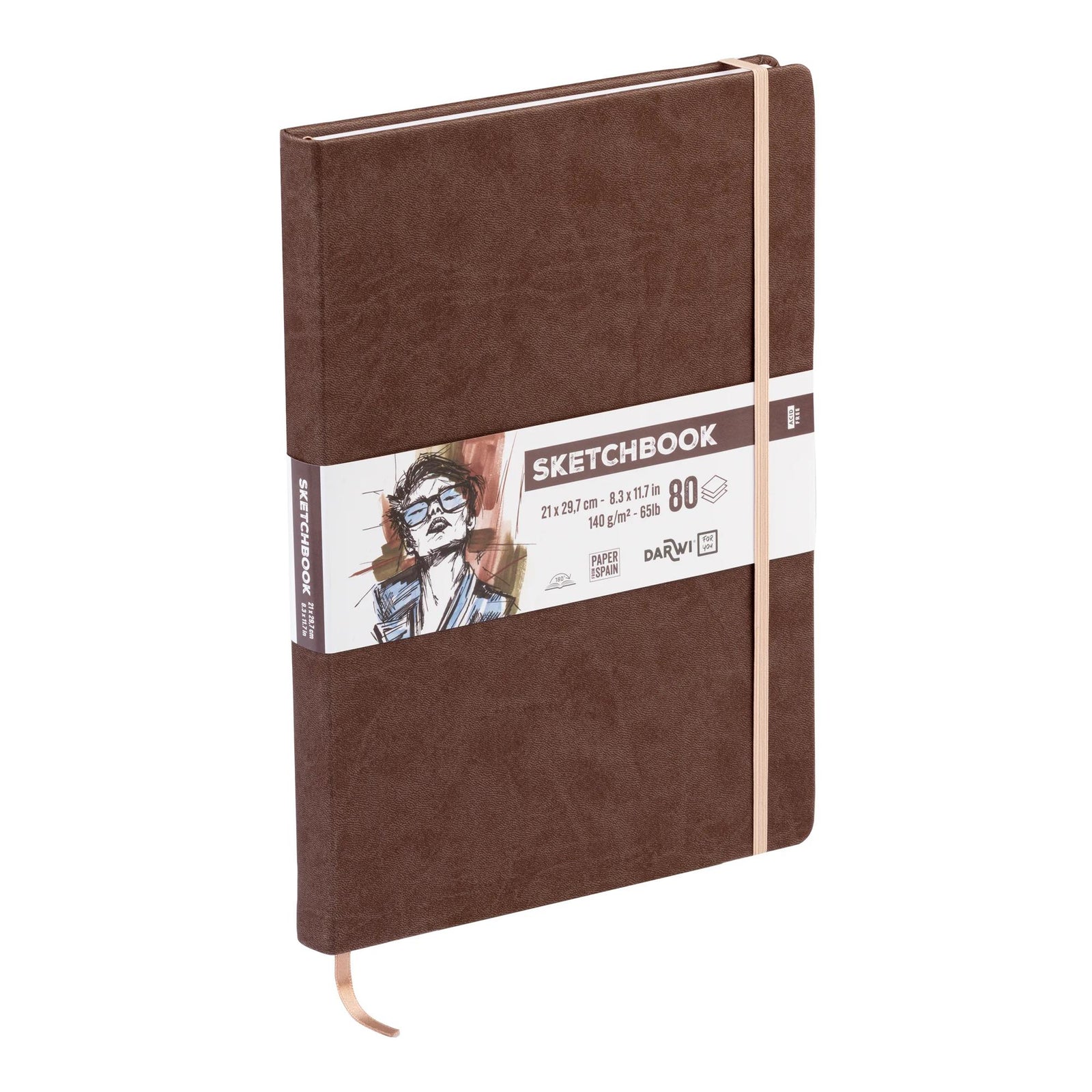 Skizzenbuch DARWI Brown A4 140 g/m² 80 Blatt